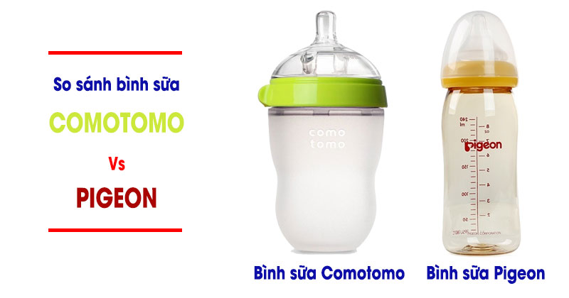 so sánh bình sữa Comotomo và Pigeon nội địa Nhật Bản